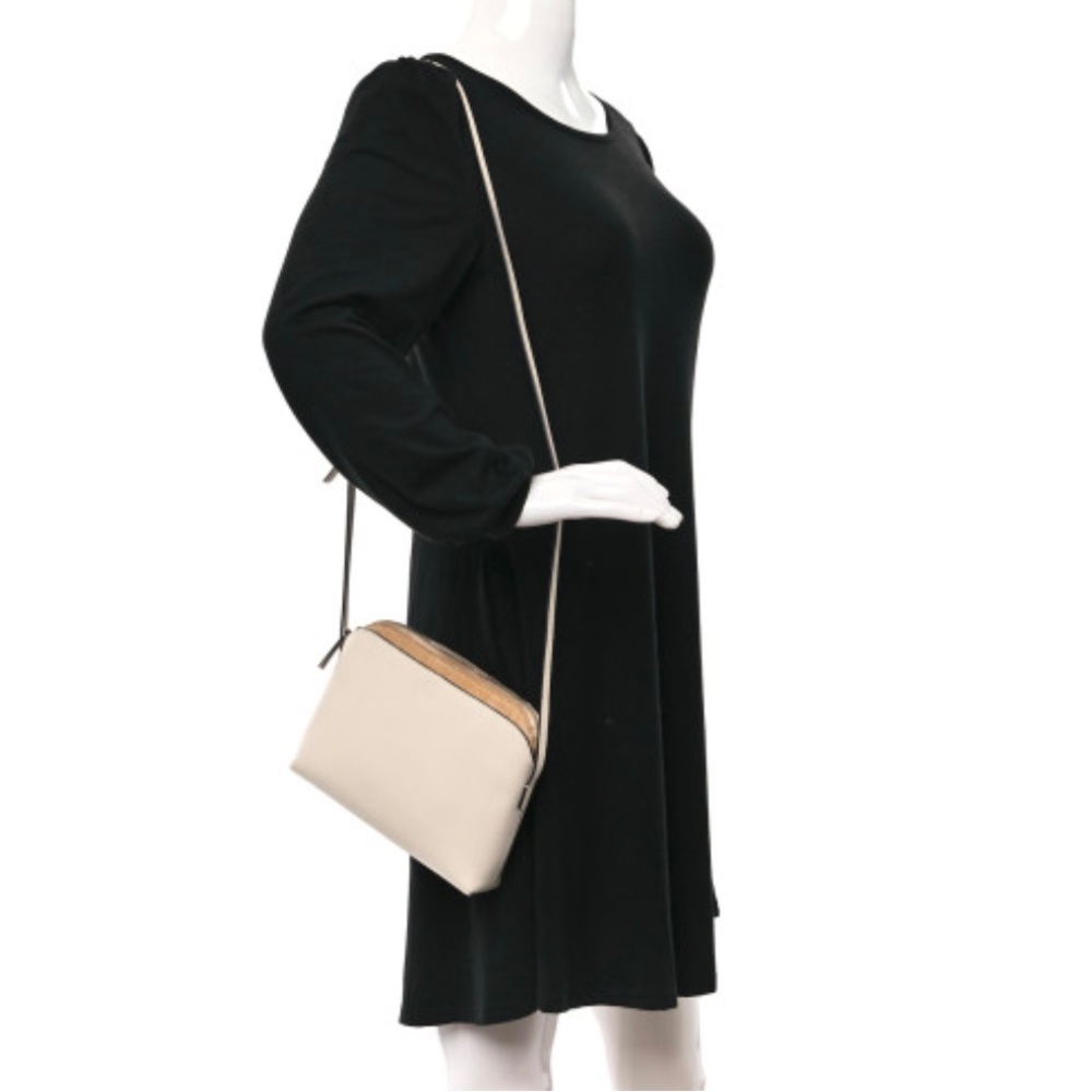 The Row Multipouch Crossbody Bag in Pebbled leather